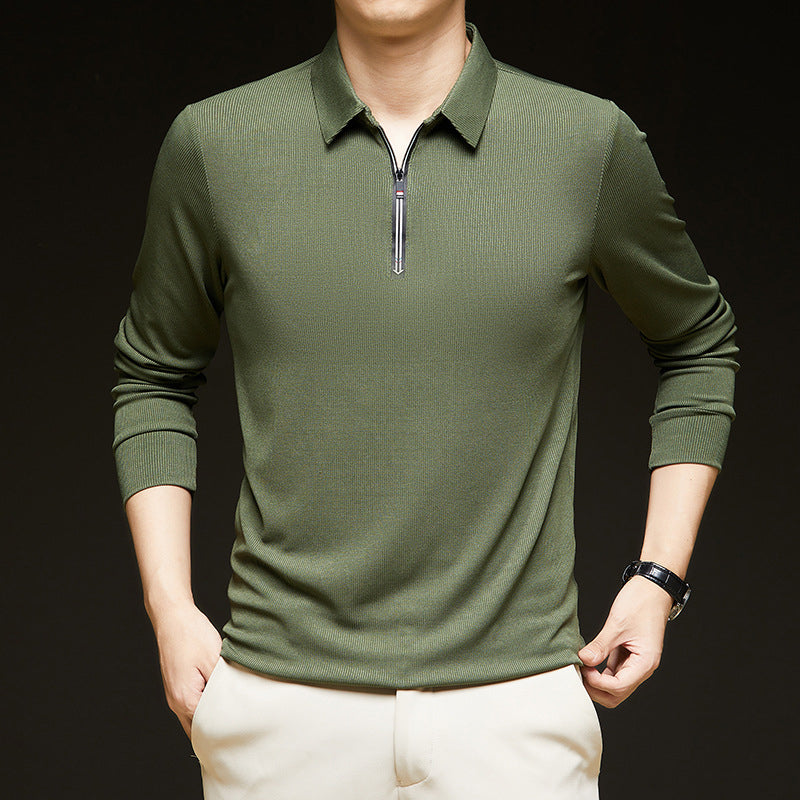 Men's Ice-Silk Lapel Shirt