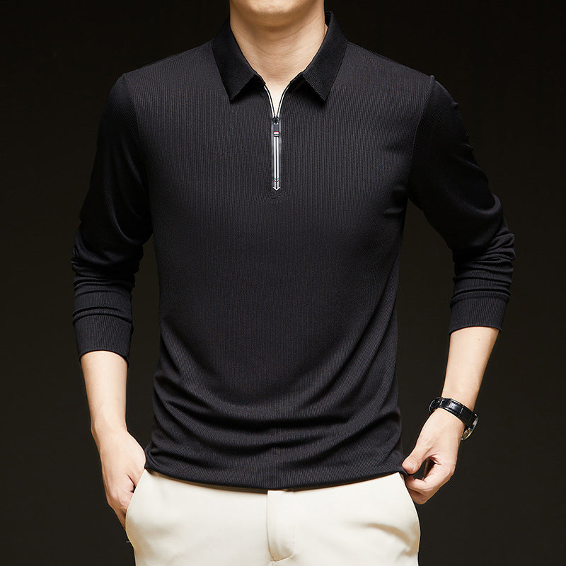 Men's Ice-Silk Lapel Shirt
