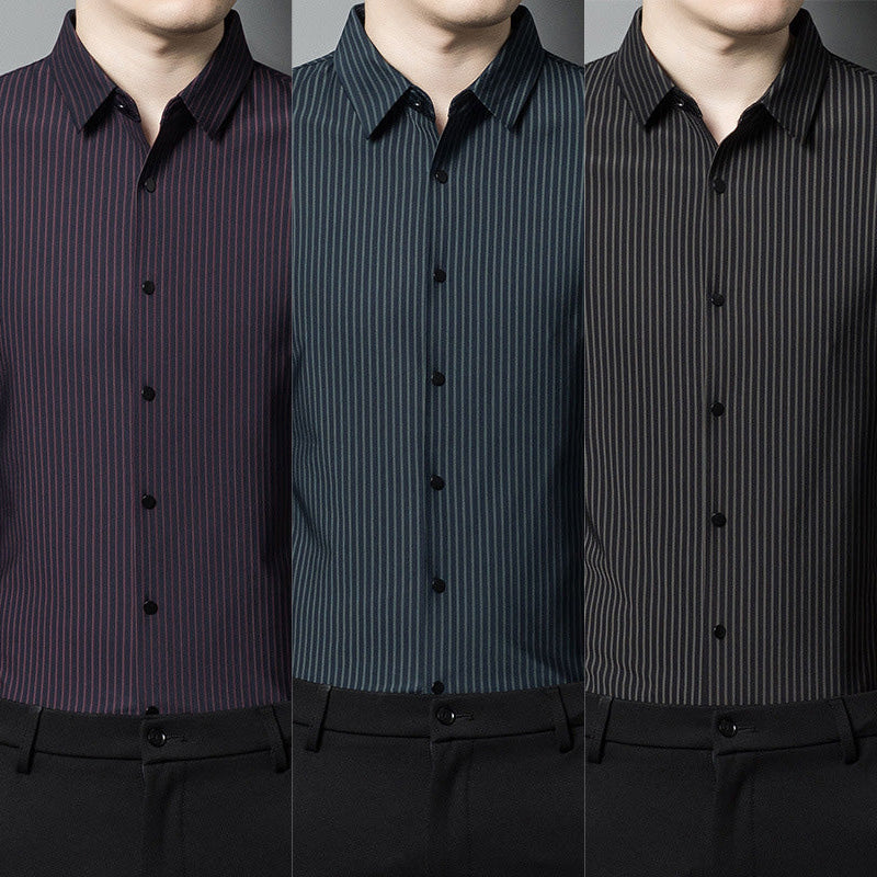 Brand Clearance Sale👑Fliwos® Men's Breathable Wrinkle-Free Striped Shirt