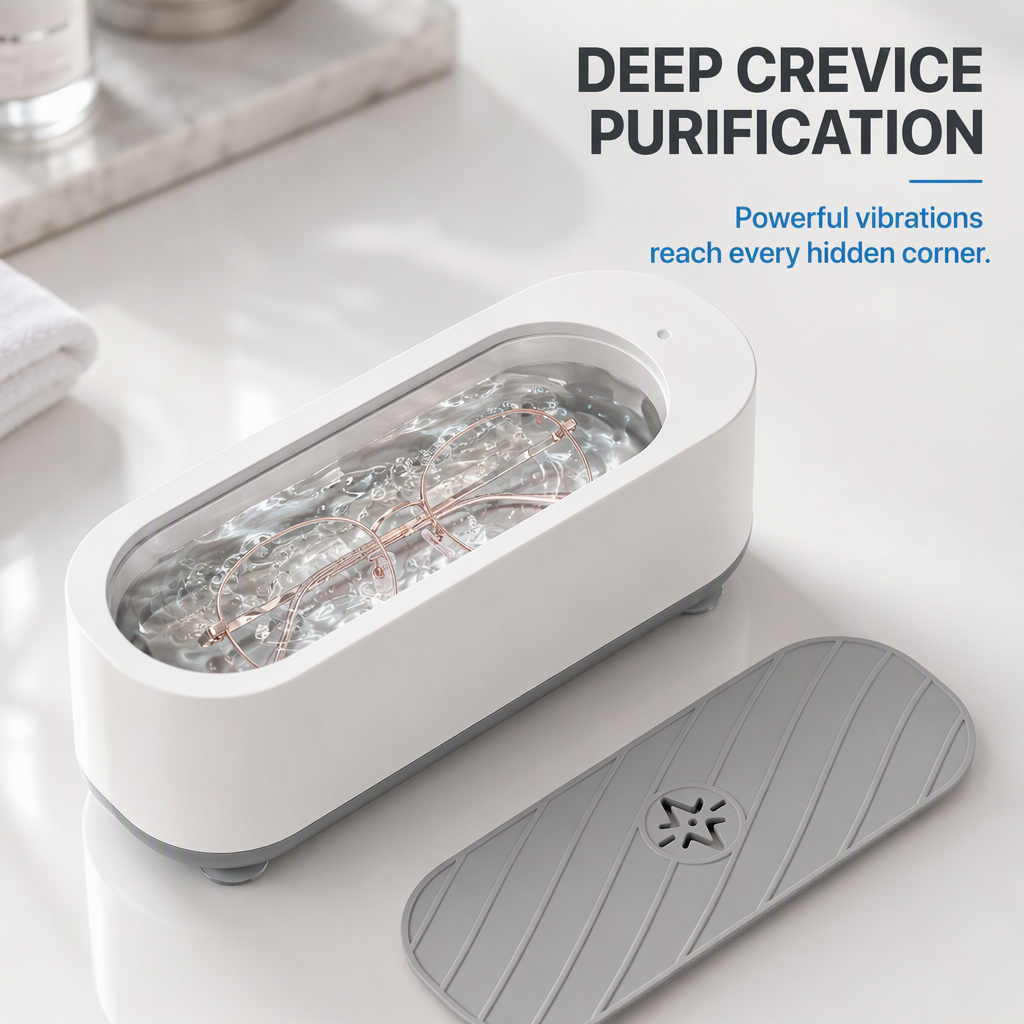 🔋Rechargeable Ultrasonic Cleaner with UV Sterilizer | 300ml Cordless for Retainer, Dentures & Jewelry