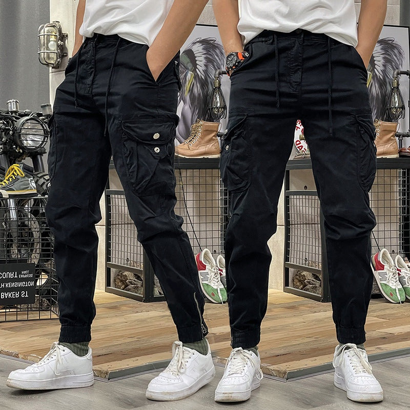 Men's Multi-Pockets Drawstring Waist Cargo Pants