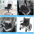 💥50% OFF !!!⏰Non-Slip Memory Foam Seat Cushion – Sciatica Relief, Breathable Mesh & Universal Fit for Car, Office & Wheelchair