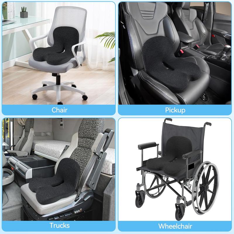 💥50% OFF !!!⏰Non-Slip Memory Foam Seat Cushion – Sciatica Relief, Breathable Mesh & Universal Fit for Car, Office & Wheelchair