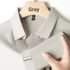 Men’s Breathable Casual Lapel Wrinkle-free T-shirt