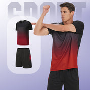 ☀️💦Men’s Loose-Fit Breathable Quick-Drying Athletic T-Shirt & Shorts Tracksuit