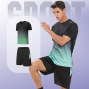 ☀️💦Men’s Loose-Fit Breathable Quick-Drying Athletic T-Shirt & Shorts Tracksuit