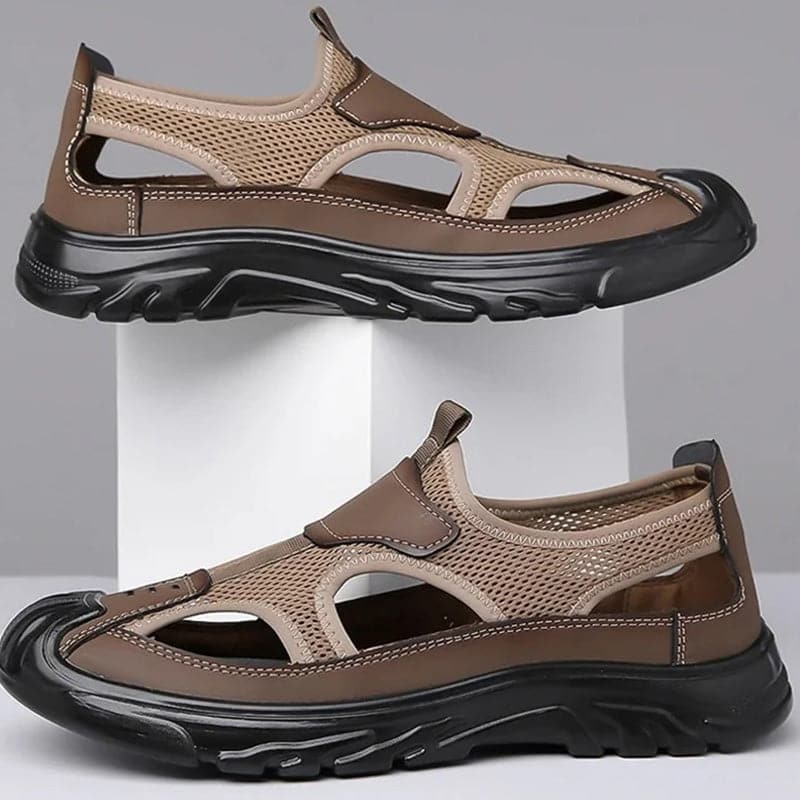 🔥2025 New Men's Shoes - Fliwos Mesh Hollow Lightweight Soft Sole Sandals