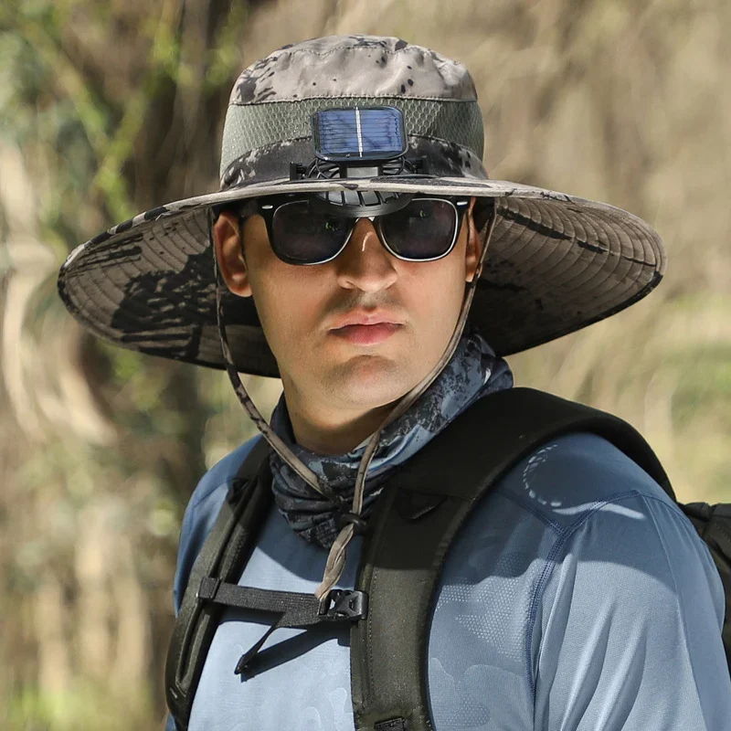 🔥Manufacturer's Sale $100 off🔥Outdoor Wide Brim Sun Hat With Solar Fan