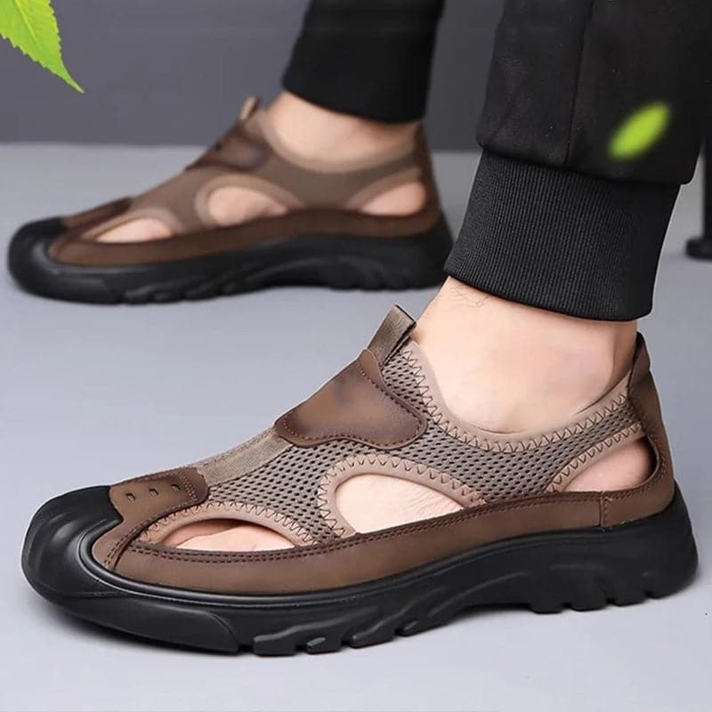 🔥2025 New Men's Shoes - Fliwos Mesh Hollow Lightweight Soft Sole Sandals