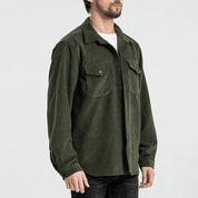 🍁Autumn New✨Men's Corduroy Shirt Button Long Sleeve Casual Blouse