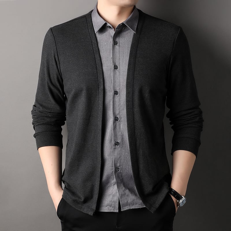 🔥Men's Double-layer seagull collar polo shirt. 👔✨