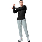 💥V-Neck Longline Ribbed Tees Shirts Long Sleeve Gym Workout Athletic Menswear Tops 🔥BUY 2 FREE SHIPPING