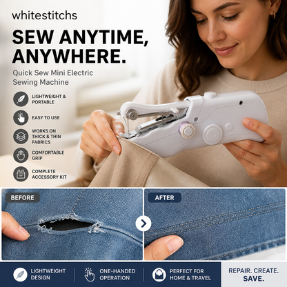 🔥Limited Time Promotion 50% OFF🔥🧵Mini Electric Sewing Machine – Lightweight, Portable & Easy to Use! ✨