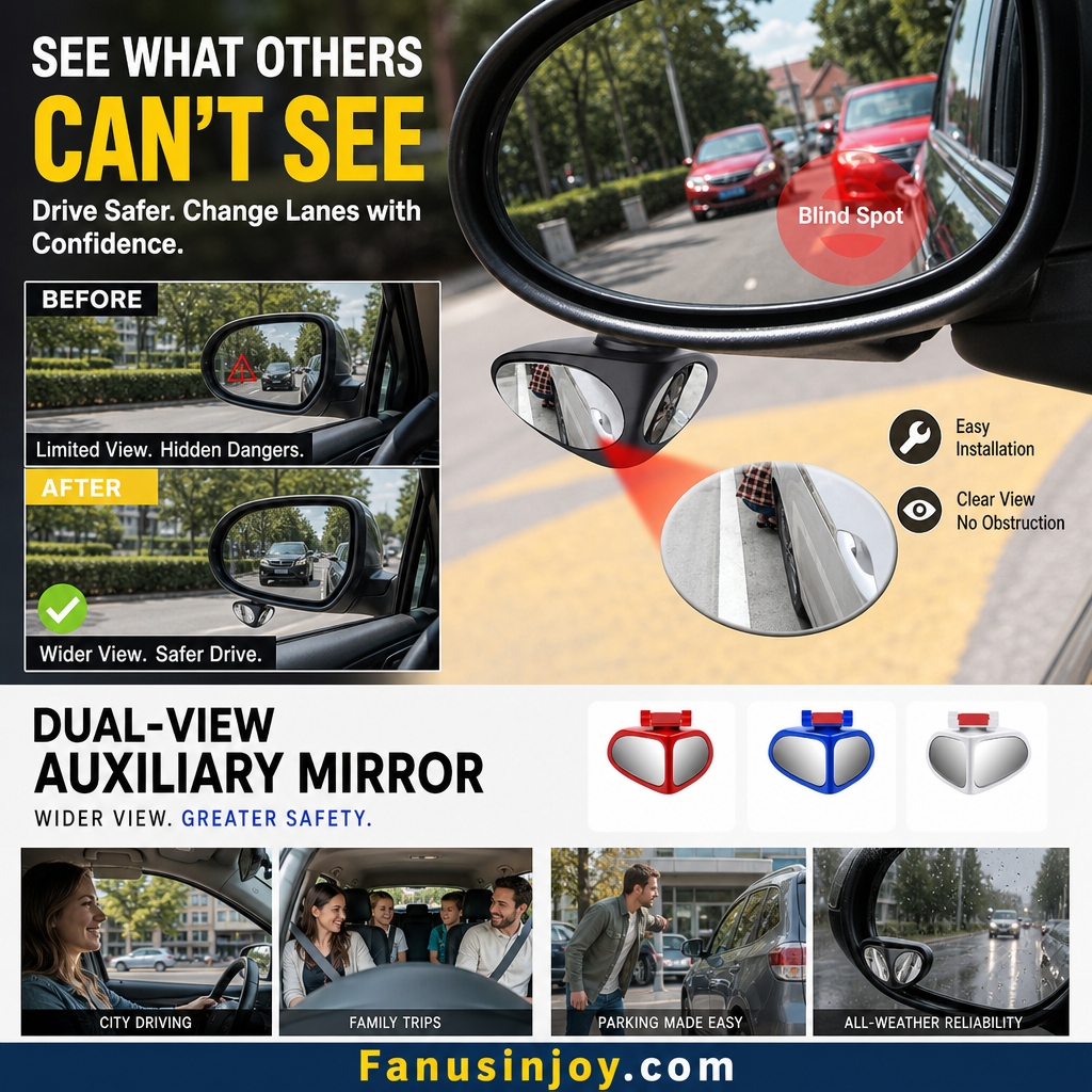 👀🚗HD Waterproof Dual-Sided Parking Mirror