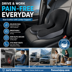 💥50% OFF !!!⏰Non-Slip Memory Foam Seat Cushion – Sciatica Relief, Breathable Mesh & Universal Fit for Car, Office & Wheelchair