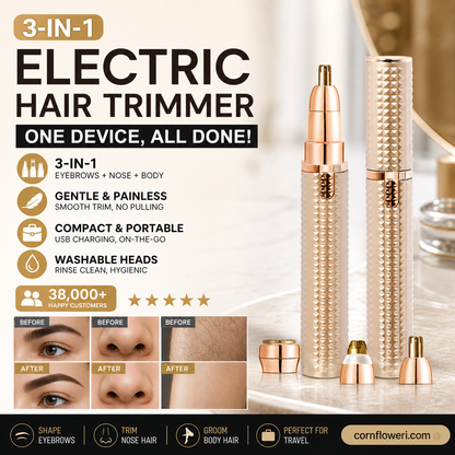 2026 Sale — Over 38,000 Sold! Portable Electric Eyebrow Trimmer – Interchangeable Heads