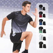 ☀️💦Men’s Loose-Fit Breathable Quick-Drying Athletic T-Shirt & Shorts Tracksuit