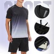 ☀️💦Men’s Loose-Fit Breathable Quick-Drying Athletic T-Shirt & Shorts Tracksuit