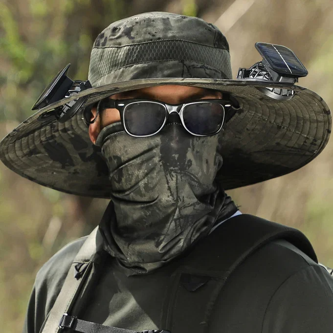 🔥Manufacturer's Sale $100 off🔥Outdoor Wide Brim Sun Hat With Solar Fan
