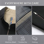 Men's Standing Collar Zipper Casual Jacket