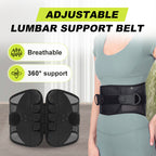 Adjustable Lumbar Support Belt - Relieves Back Pain & Improves Posture