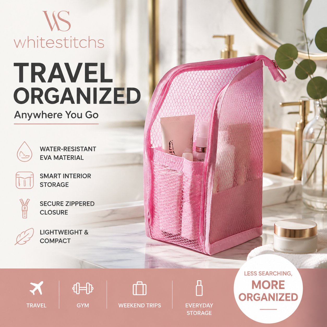 🧳 LIMITED‑TIME 50% OFF! 🧼 31,529 Sold – Portable Lightweight Travel Toiletry Bag – Smart Internal Dividers, Compact EVA Build & Water-Resistant ✈️