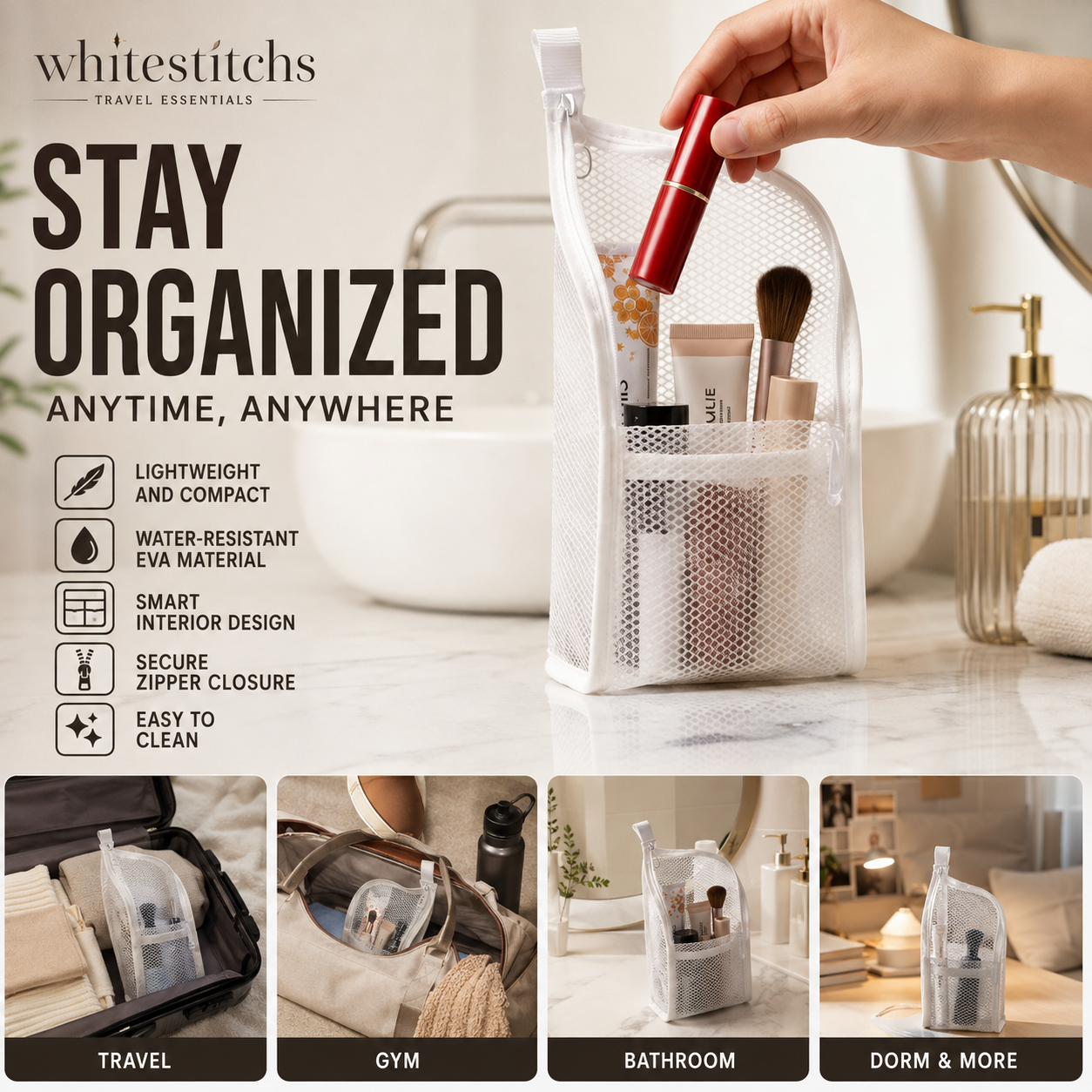 🧳 LIMITED‑TIME 50% OFF! 🧼 31,529 Sold – Portable Lightweight Travel Toiletry Bag – Smart Internal Dividers, Compact EVA Build & Water-Resistant ✈️