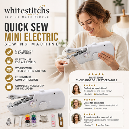 🔥Limited Time Promotion 50% OFF🔥🧵Mini Electric Sewing Machine – Lightweight, Portable & Easy to Use! ✨