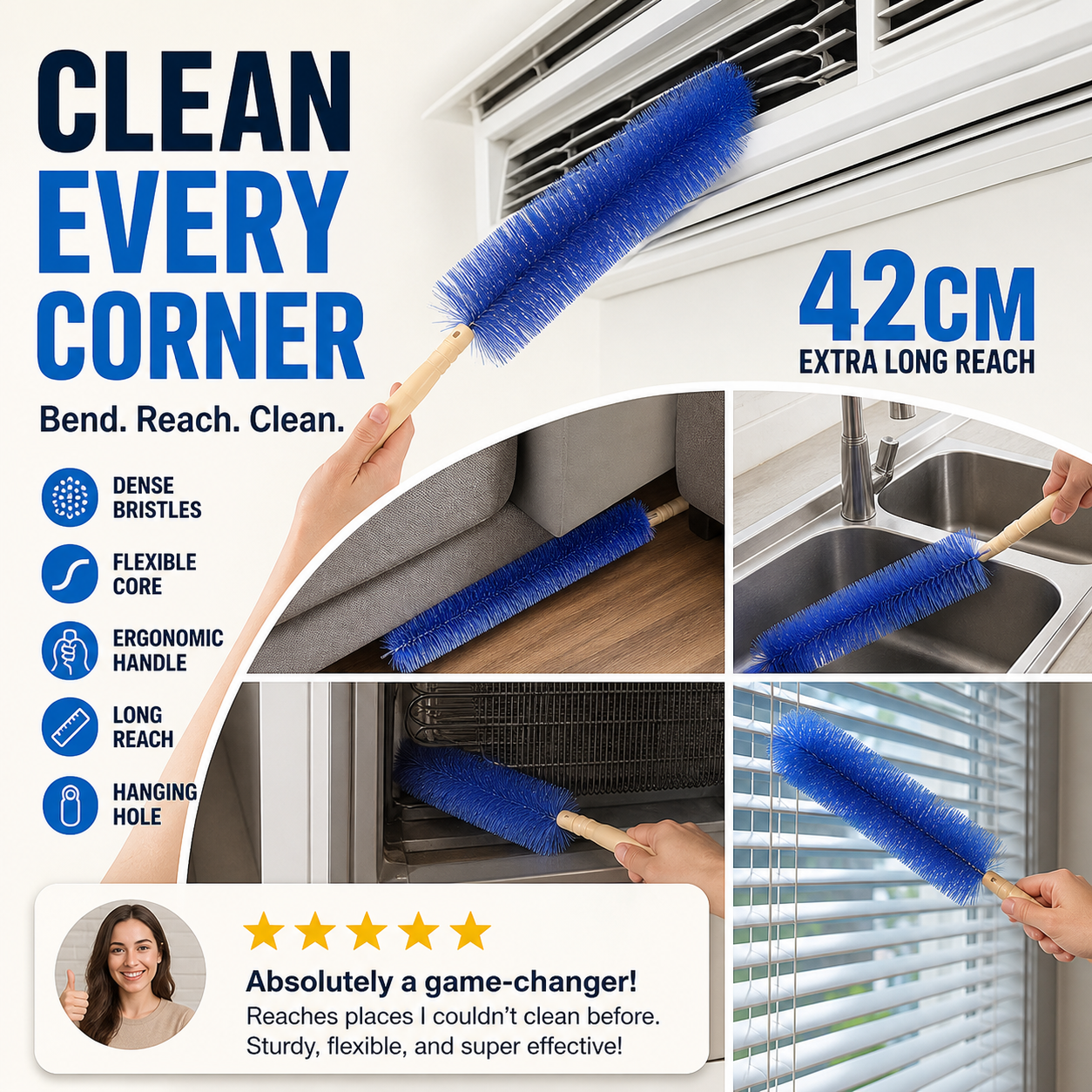 🥳HOT SALE🥳💞30K+ SOLD! Cleaning Brush – From £4.99! Bendable, long reach & dense bristles. Deep clean – grab yours! ✅
