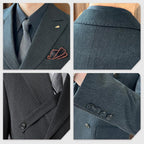 Men’s Premium 3-Piece Suit – Jacket, Vest & Matching Pants