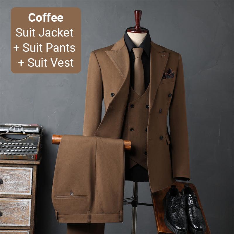 Men’s Premium 3-Piece Suit – Jacket, Vest & Matching Pants