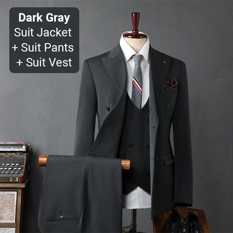 Men’s Premium 3-Piece Suit – Jacket, Vest & Matching Pants