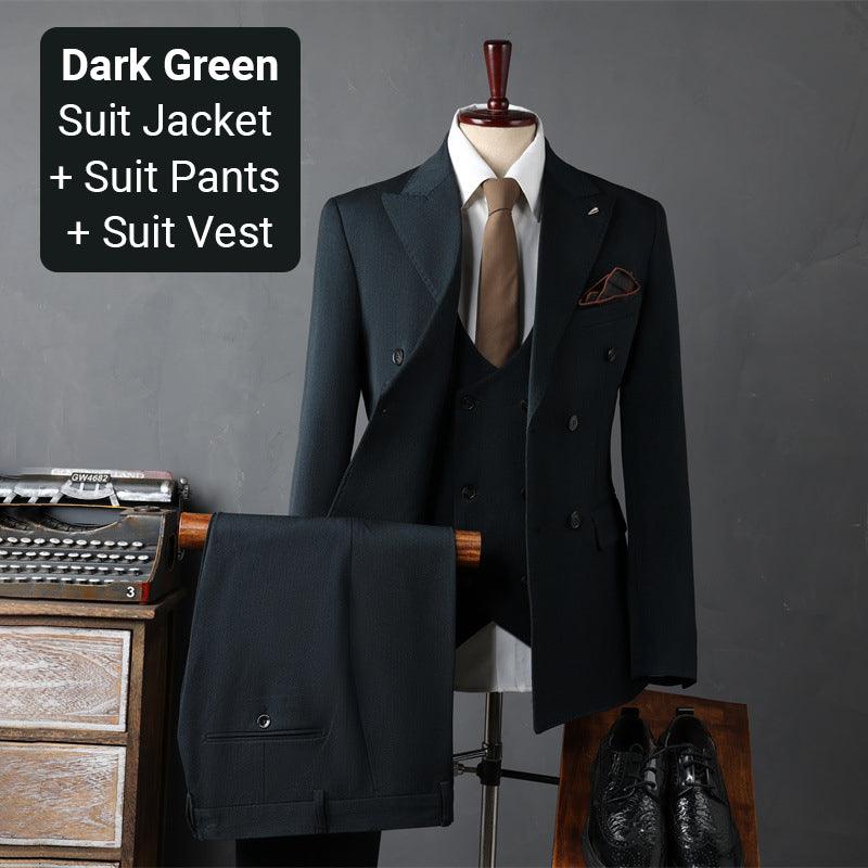 Men’s Premium 3-Piece Suit – Jacket, Vest & Matching Pants