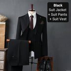 Men’s Premium 3-Piece Suit – Jacket, Vest & Matching Pants