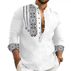 🎉 50% OFF HOT SALE! 🎉 Men's Long-Sleeve Stand Collar Shirt – Casual • Sharp • Effortless