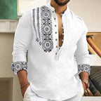 🎉 50% OFF HOT SALE! 🎉 Men's Long-Sleeve Stand Collar Shirt – Casual • Sharp • Effortless