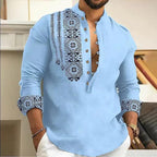 🎉 50% OFF HOT SALE! 🎉 Men's Long-Sleeve Stand Collar Shirt – Casual • Sharp • Effortless