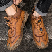 【🔥50% OFF】 Men's hand-stitched leather casual sneakers✈️ 2 pairs Free Shipping