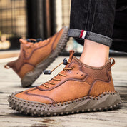 【🔥50% OFF】 Men's hand-stitched leather casual sneakers✈️ 2 pairs Free Shipping