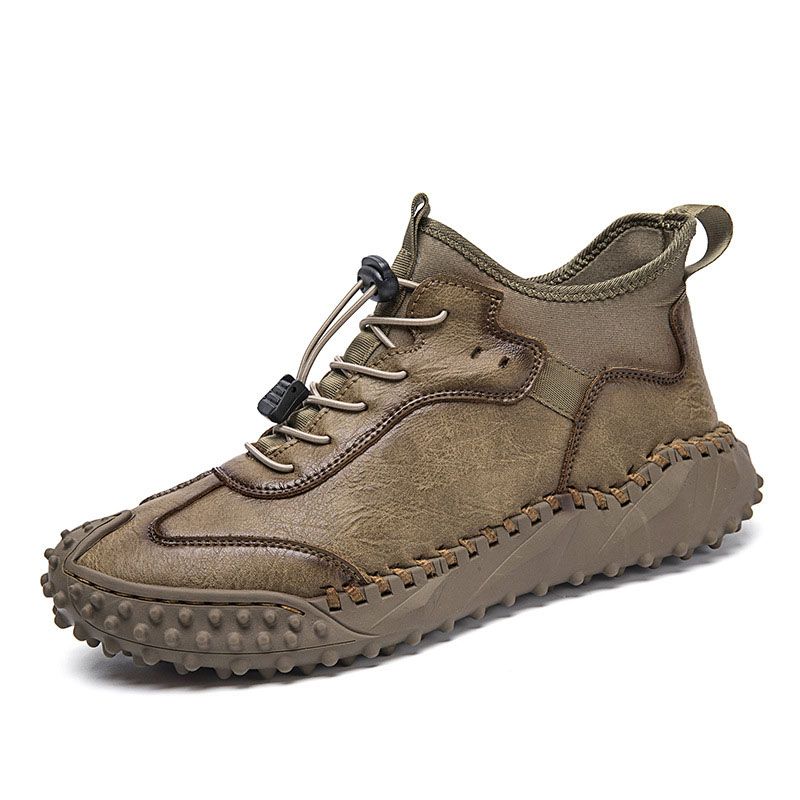 【🔥50% OFF】 Men's hand-stitched leather casual sneakers✈️ 2 pairs Free Shipping