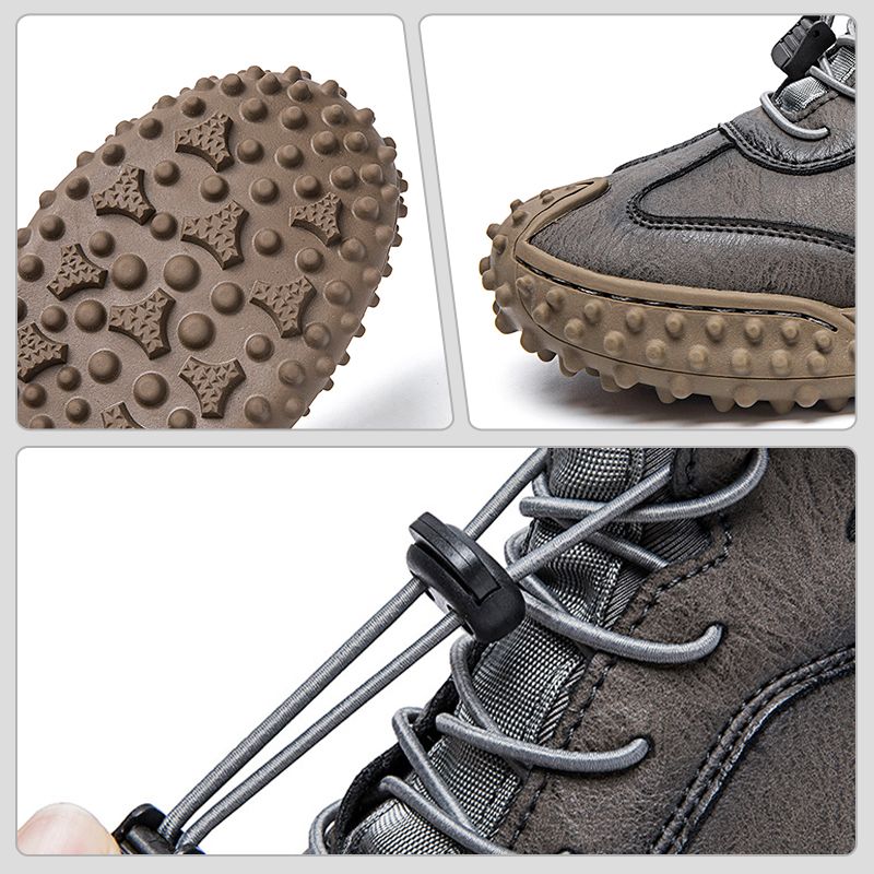 【🔥50% OFF】 Men's hand-stitched leather casual sneakers✈️ 2 pairs Free Shipping