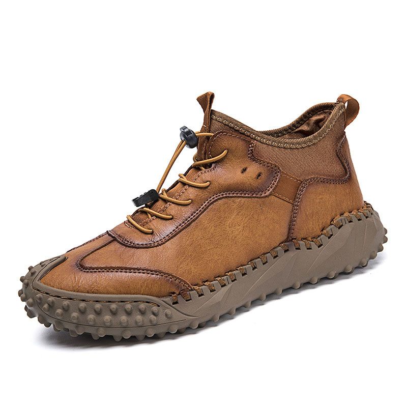 【🔥50% OFF】 Men's hand-stitched leather casual sneakers✈️ 2 pairs Free Shipping