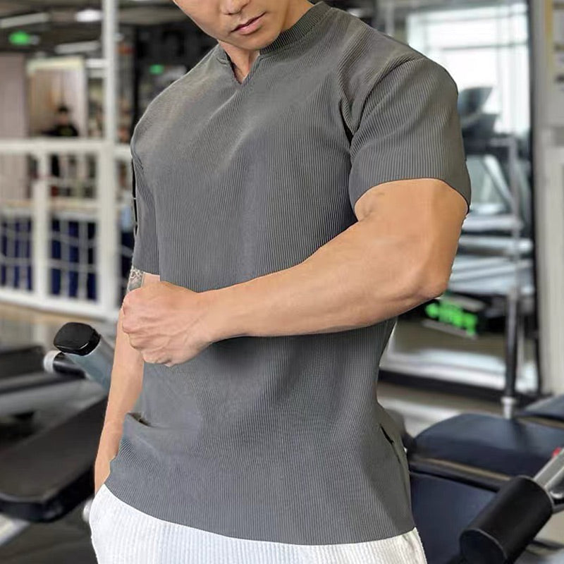 🎁Special Sale 50% OFF⏳Men's V-Neck Short Sleeve Muscle Athletic Workout T-Shirts