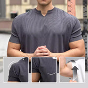 🎁Special Sale 50% OFF⏳Men's V-Neck Short Sleeve Muscle Athletic Workout T-Shirts