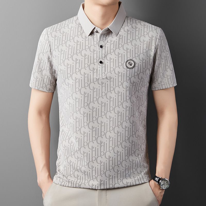 🔥Cool Promotions-50% OFF🌬️Men's Breathable Ice Silk Cooling Lapel T-shirt