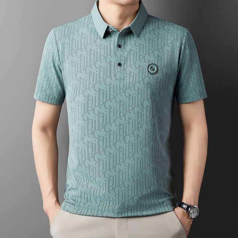 🔥Cool Promotions-50% OFF🌬️Men's Breathable Ice Silk Cooling Lapel T-shirt