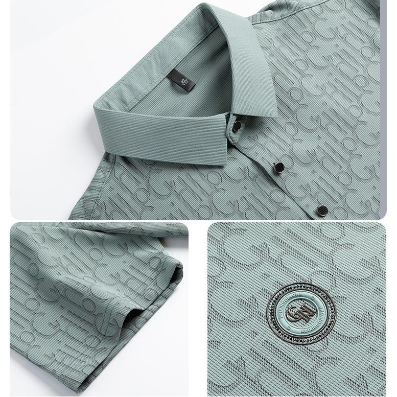 🔥Cool Promotions-50% OFF🌬️Men's Breathable Ice Silk Cooling Lapel T-shirt