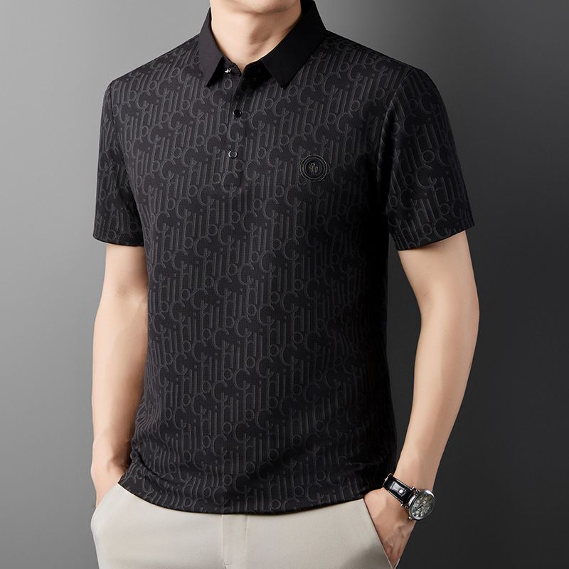 🔥Cool Promotions-50% OFF🌬️Men's Breathable Ice Silk Cooling Lapel T-shirt