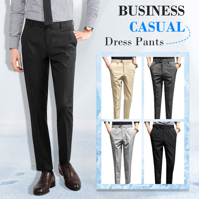 🔥2025 Autumn Hot Sale🎉Business Casual Dress Pants with Adjusting Elastic Band