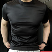 ✨New Arrival 50% Sale✨Men's Mercerized Breathable Ice Silk Short-sleeve T-shirt